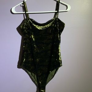 Camo velvet bodysuit